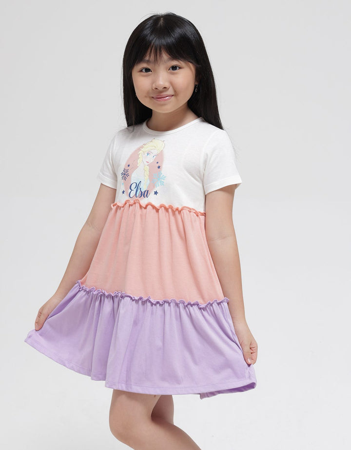 Disney Short Sleeve Midi Dress Daily Todd Frozen