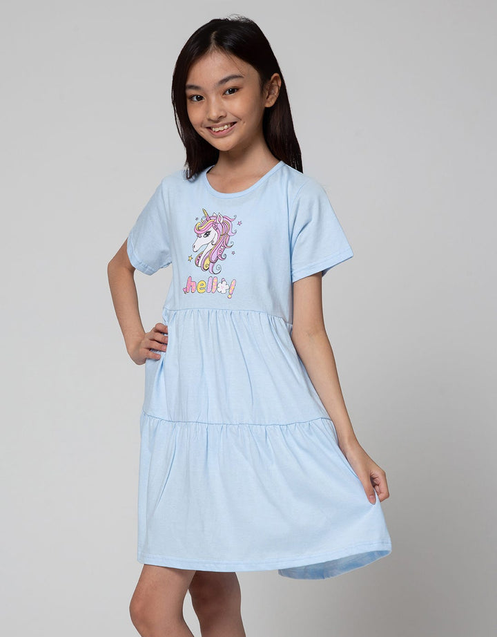 Aero Cat Glass Midi Dress for Girls