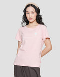 Cardinal Girl Wording Print Kaos Lengan Pendek Wanita