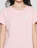 Cardinal Girl Wording Print Kaos Lengan Pendek Wanita