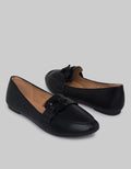 St. Yves Buckle Detail Flat Shoes Wanita