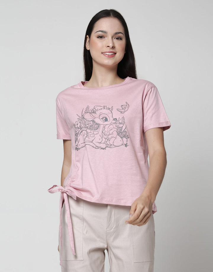 Disney Bambi Drawstring Cotton Usa Short Sleeve T-Shirt
