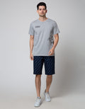 Nevada Short Pants Rib Bottom Print Trees