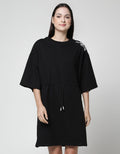 American Jeans Short Sleeve Midi Dress Drawstring