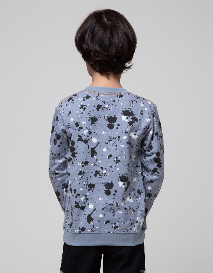 Little M Sweatshirt Splash Rotary Print