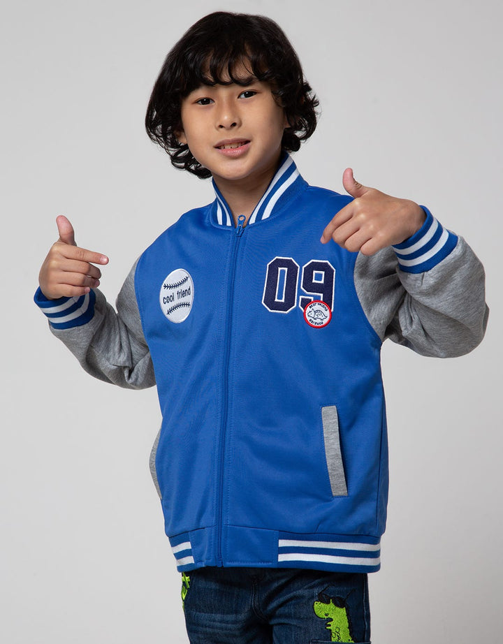 Little M Embroidered Fleece Bomber Jacket