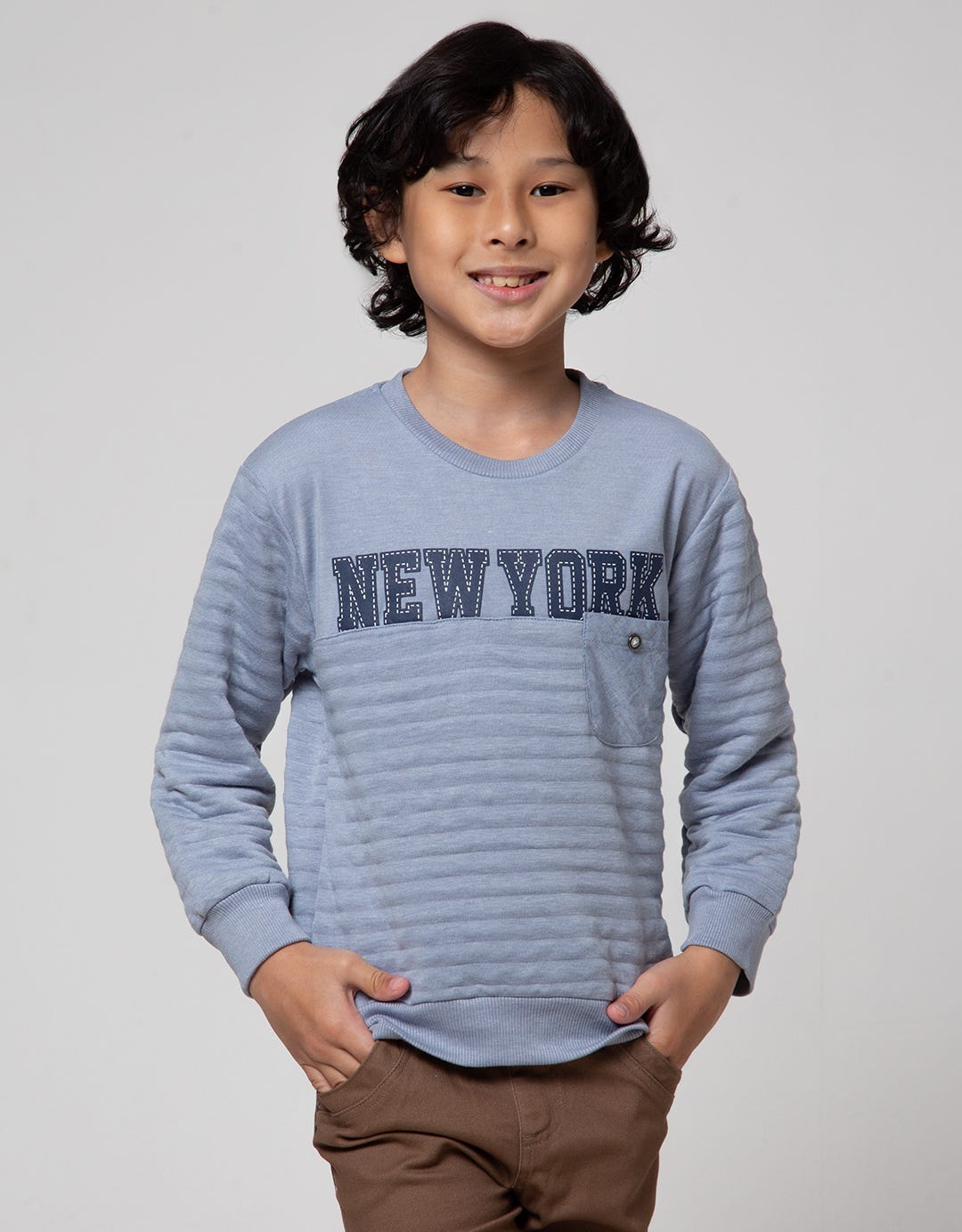 Little M Quilted Brooklyn Boys Sweater
