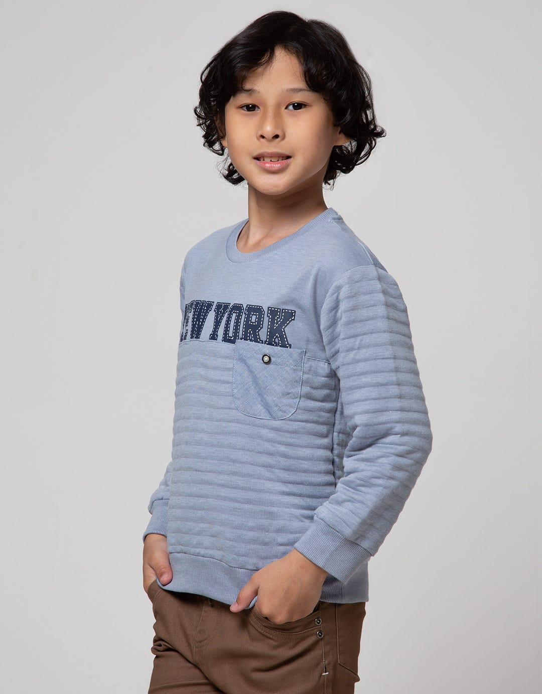 Little M Quilted Brooklyn Boys Sweater