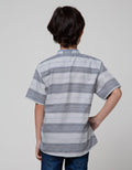 Little M Kemeja Koko Lengan Pendek Casual Texture