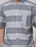 Little M Kemeja Koko Lengan Pendek Casual Texture