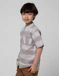 Little M Short Sleeve Kemeja Koko Casual Texture