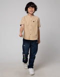 Little M Short Sleeve Casual Koko Shirt Cigarette Material