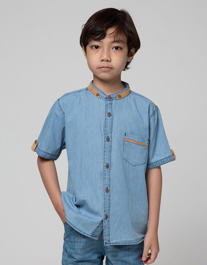 Little M Short Sleeve Koko Casual Denim