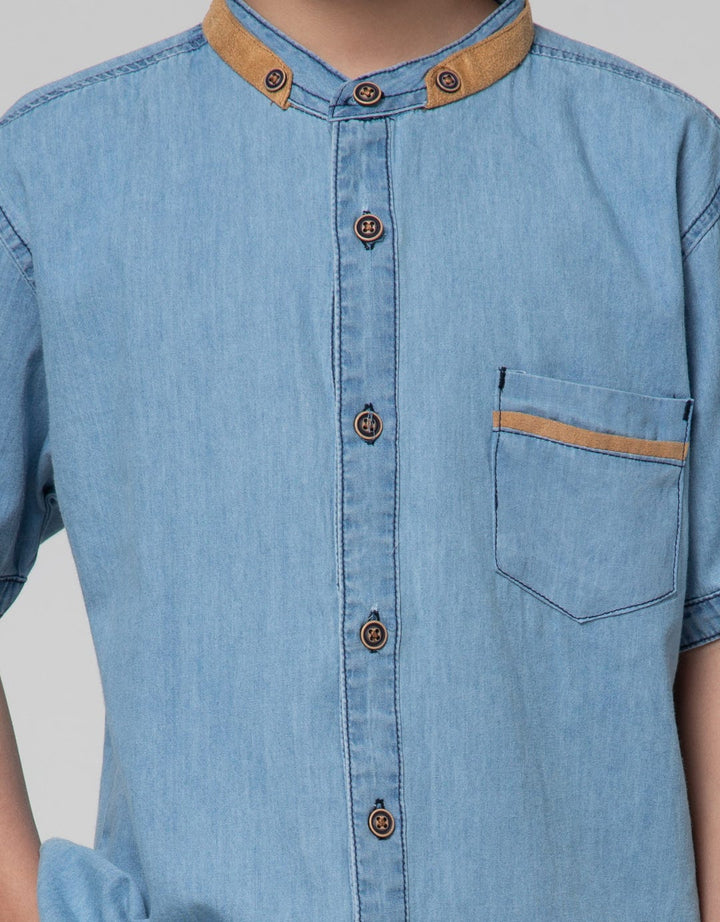 Little M Short Sleeve Koko Casual Denim