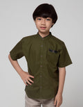 Little M Short Sleeve Koko Casual Solid Twill