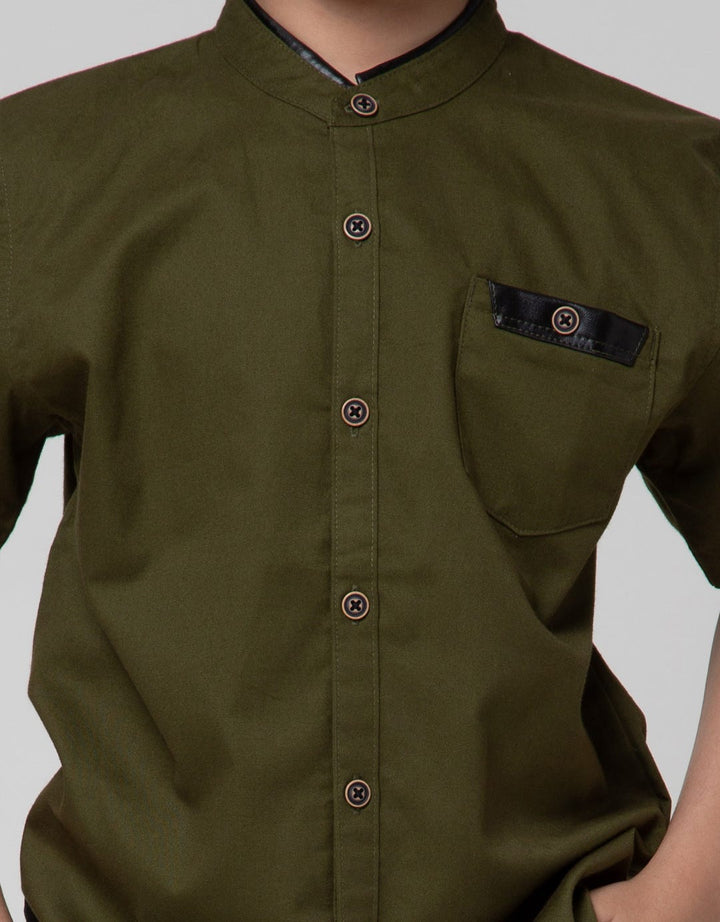 Little M Short Sleeve Koko Casual Solid Twill