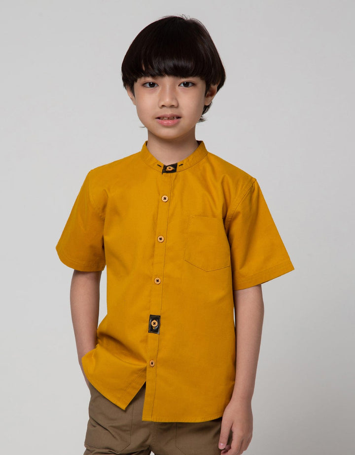 Little M Short Sleeve Koko Casual Solid Twill