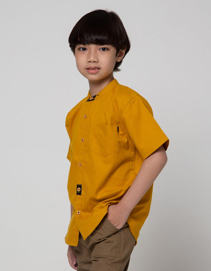 Little M Short Sleeve Koko Casual Solid Twill