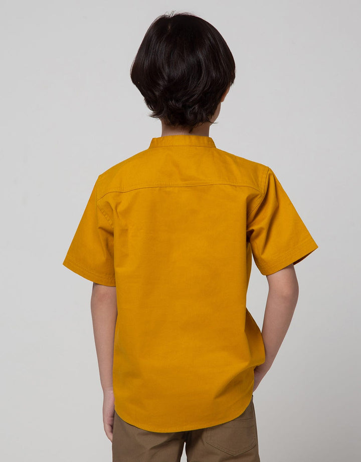 Little M Short Sleeve Koko Casual Solid Twill