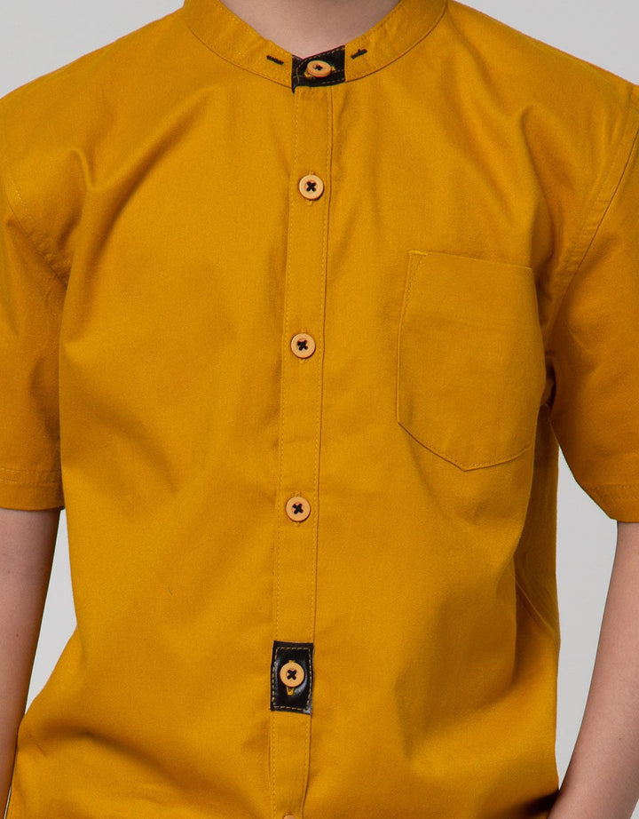 Little M Short Sleeve Koko Casual Solid Twill