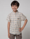 Little M Short Sleeve Seasonal Checked Texture