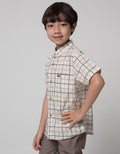 Little M Short Sleeve Seasonal Checked Texture