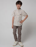 Little M Short Sleeve Seasonal Checked Texture
