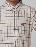 Little M Short Sleeve Seasonal Checked Texture
