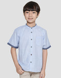 Little M Koko Lengan Pendek Seasonal Texture Anak Laki-laki