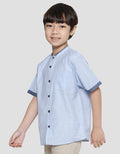 Little M Koko Lengan Pendek Seasonal Texture Anak Laki-laki