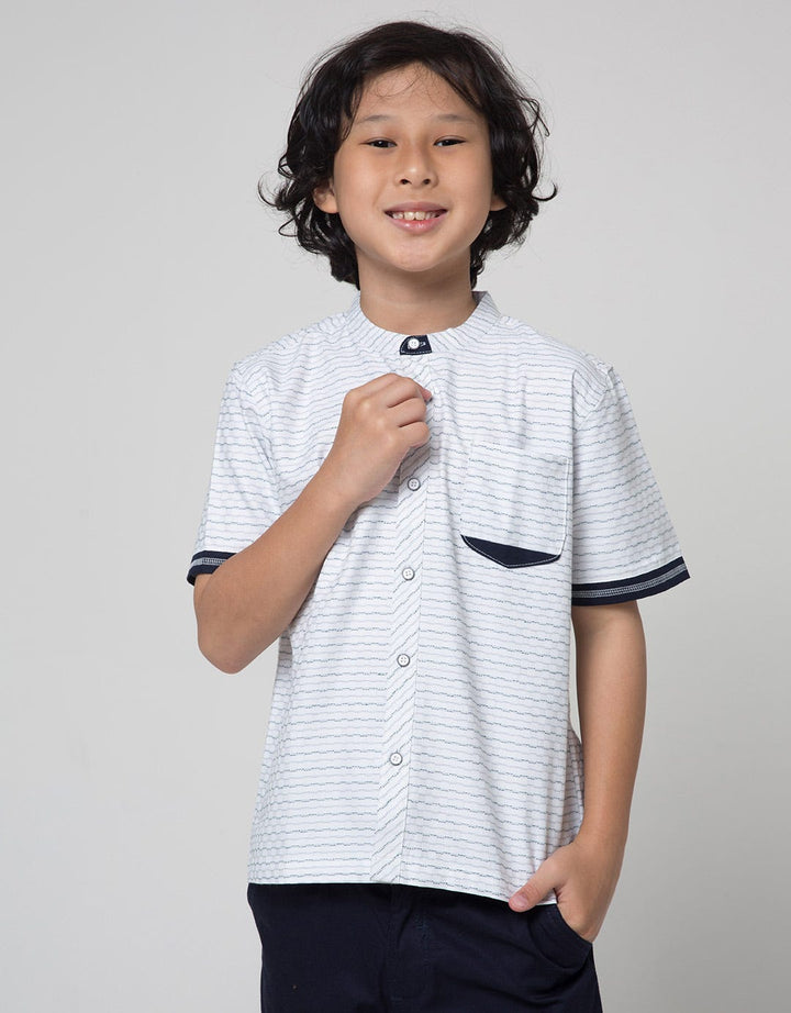 Little M Textured Koko Anak Laki-laki