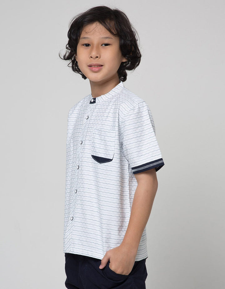 Little M Textured Koko Anak Laki-laki