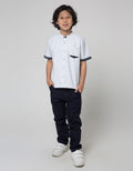 Little M Textured Koko Anak Laki-laki