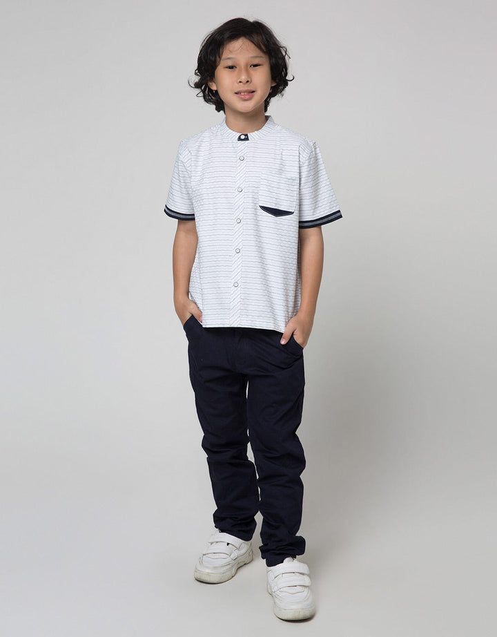 Little M Textured Koko Anak Laki-laki