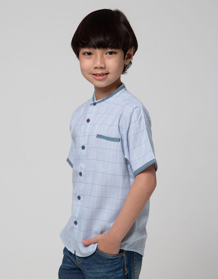 Little M Short Sleeve Koko Casual Texture Kotak