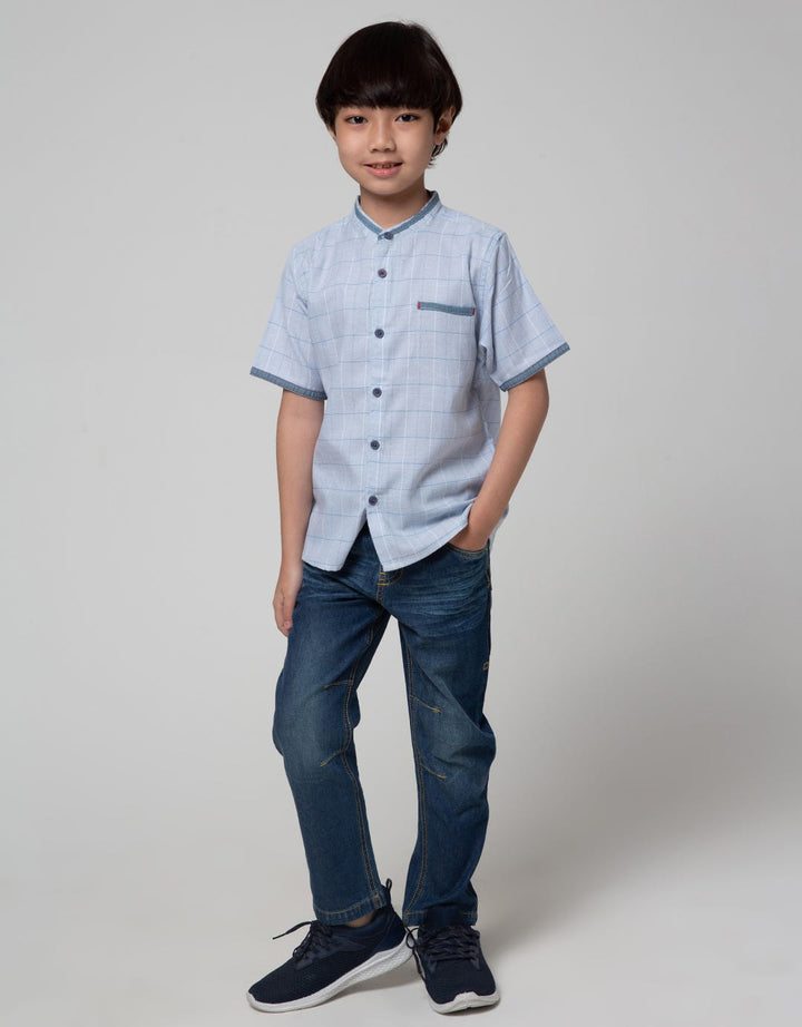 Little M Short Sleeve Koko Casual Texture Kotak