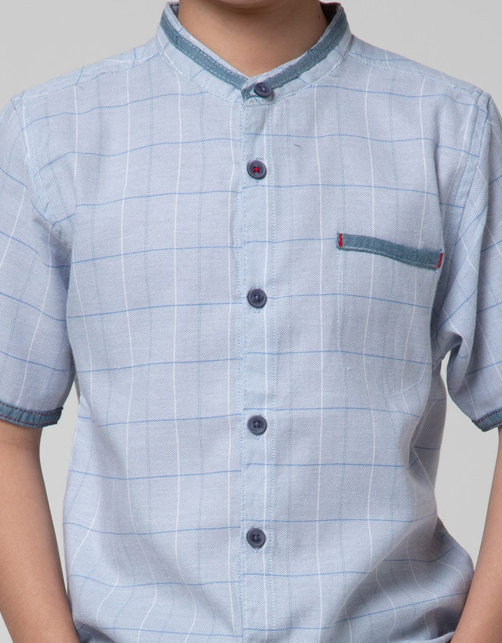 Little M Short Sleeve Koko Casual Texture Kotak