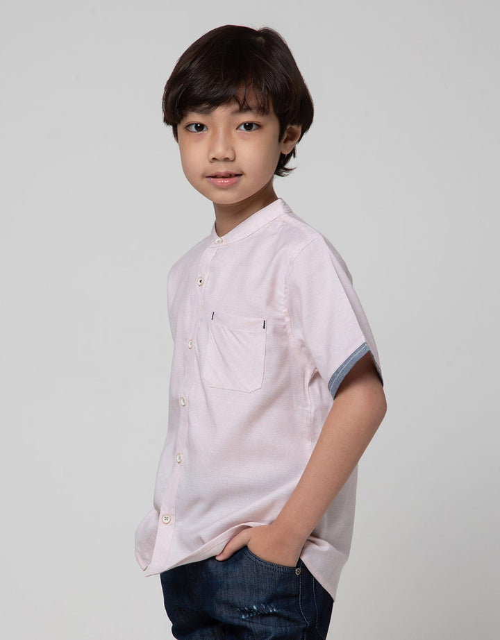 Little M Short Sleeve Koko Casual Texture Stripe Kecil