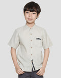 Little M Shaiy11 Texture Kemeja Koko Casual Anak Laki-Laki