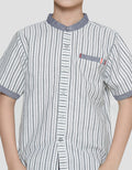 Little M Seasonal Stripe Kemeja Koko Anak Laki-Laki