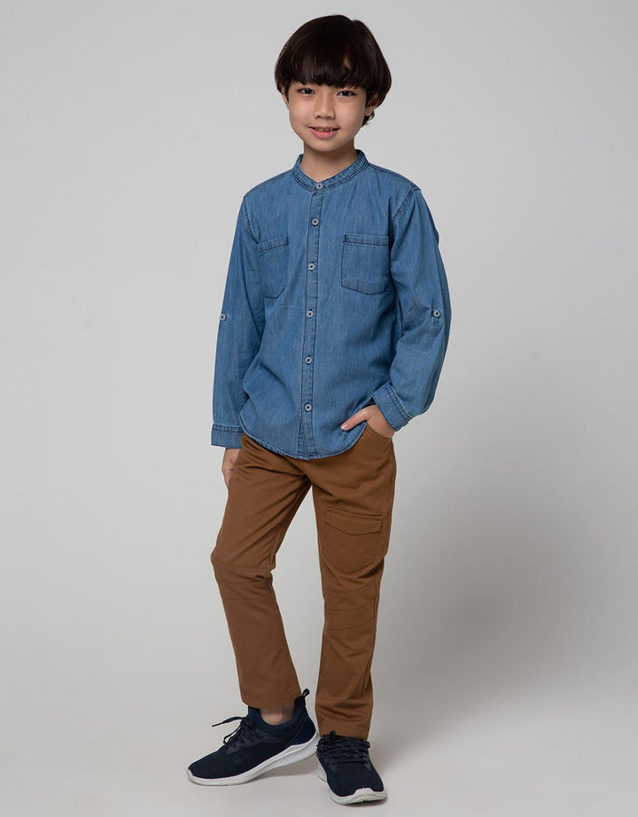Little M Denim Style Baju Koko Anak Laki-laki