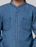 Little M Denim Style Baju Koko Anak Laki-laki