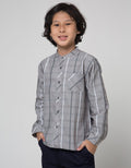 Little M Check Roll Up Koko Anak Laki-laki
