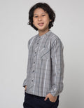 Little M Check Roll Up Koko Anak Laki-laki