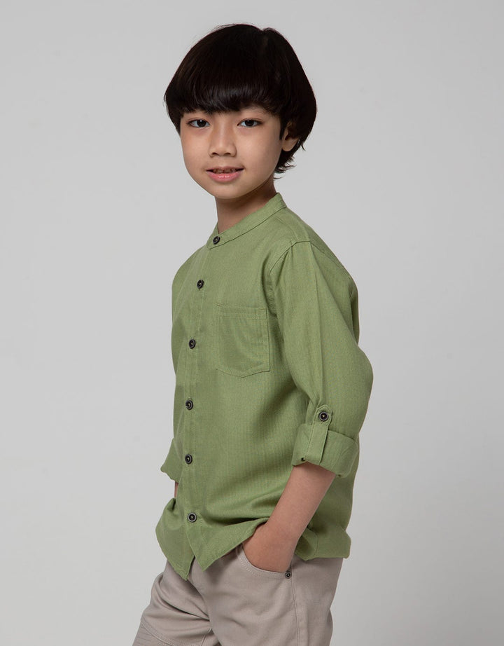 Little M Rolled Up Sleeve Hemp Shirt