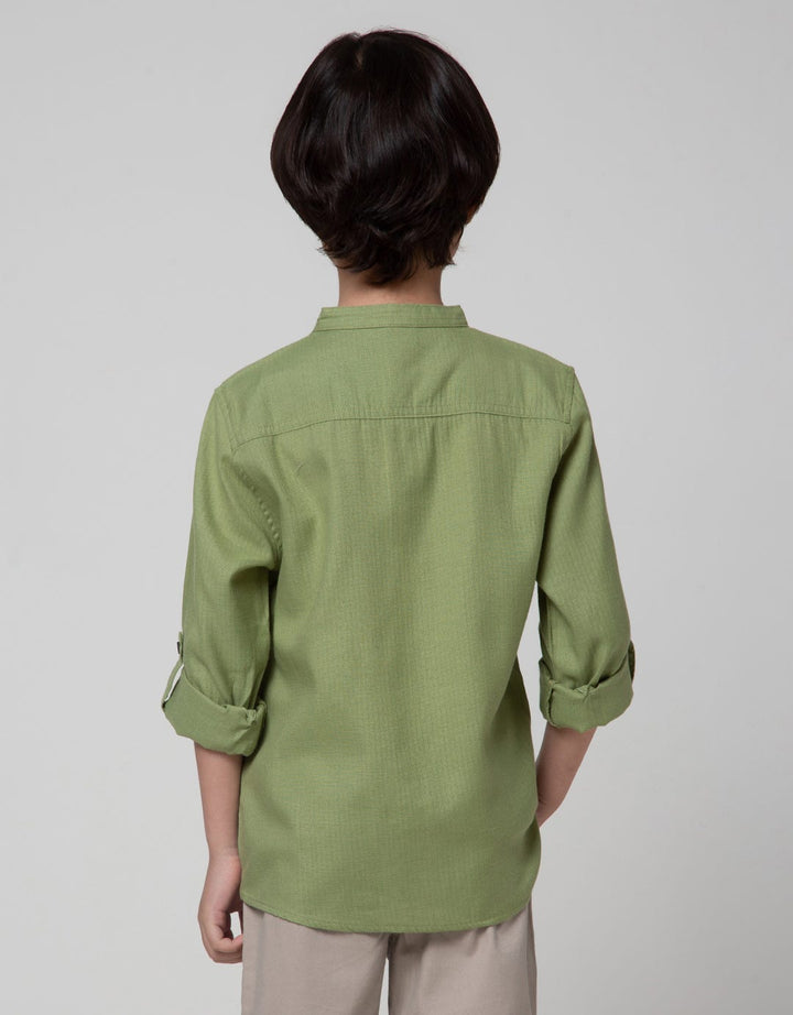 Little M Rolled Up Sleeve Hemp Shirt