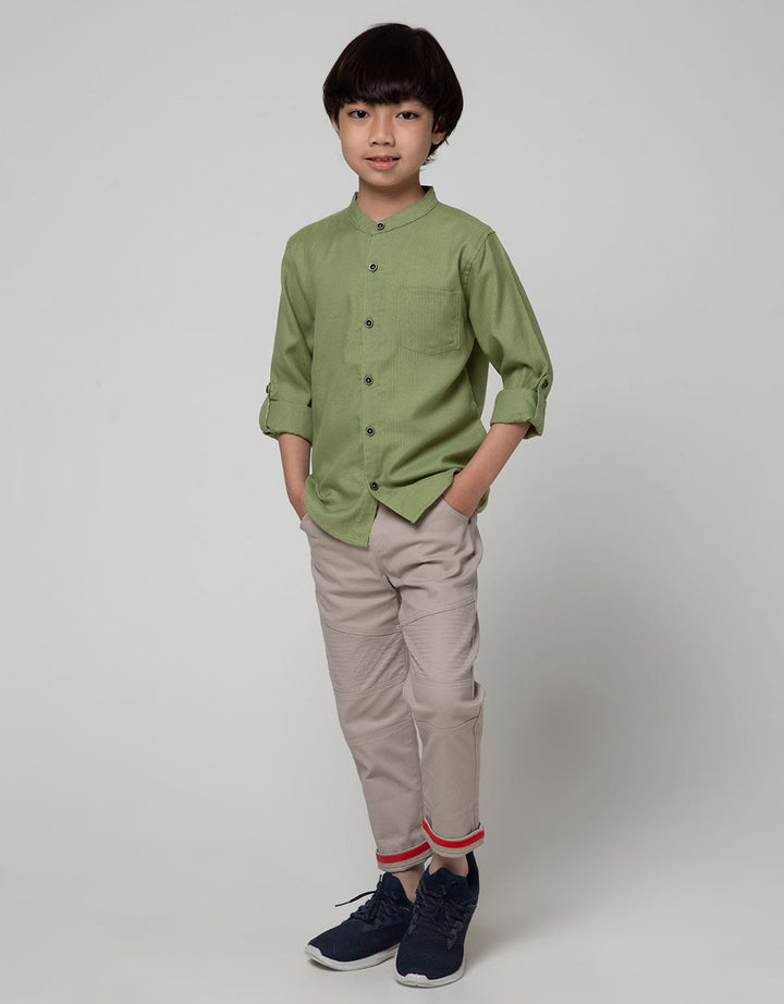 Little M Rolled Up Sleeve Hemp Shirt