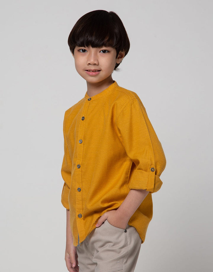 Little M Rolled Up Sleeve Hemp Shirt