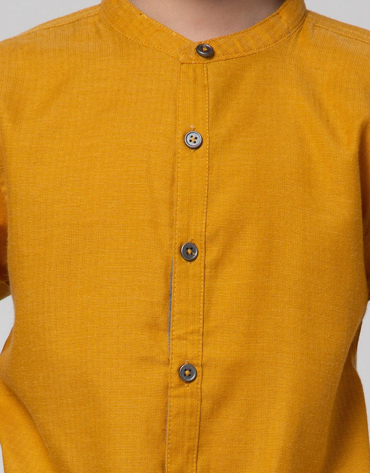 Little M Rolled Up Sleeve Hemp Shirt