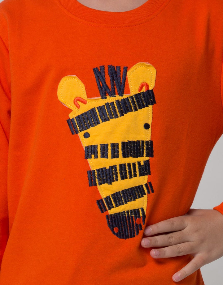 Little M Girrafe Embro Sweater Anak Laki-laki